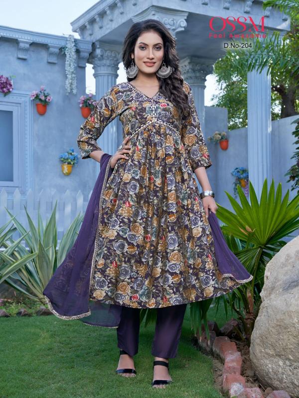 Ossm Resham Vol 2 Kurti With Bottom Dupatta Collection